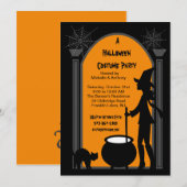 Une invitation à la fête des costumes de sorcières (Devant / Derrière)