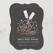 Une invitation à la petite sip et à la vue rose (Devant / Derrière)