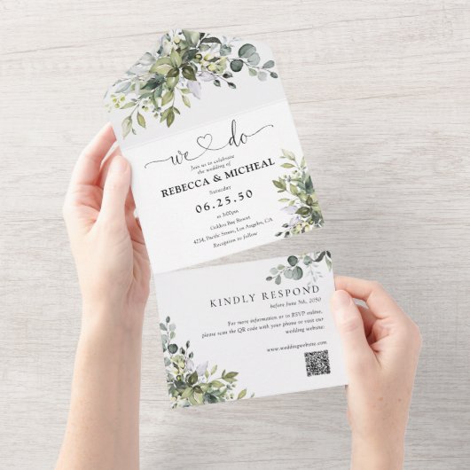 Une invitation à la verdure tout en un mariage (Déchirure)