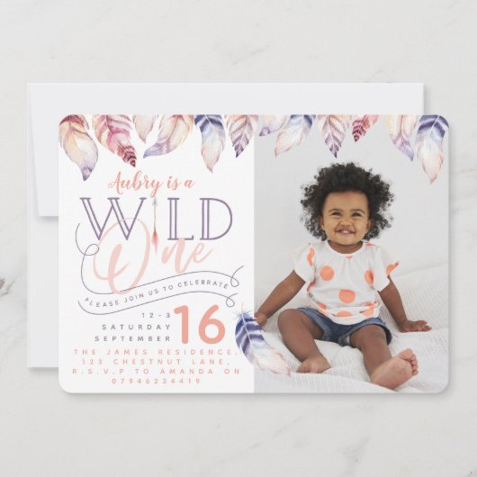 Une invitation à l'anniversaire de la photo. (Devant)