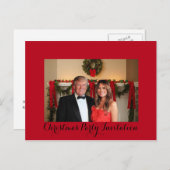 Une invitation à Noël de Donald et Melania (Devant / Derrière)
