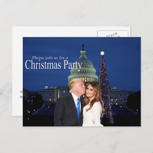 Une invitation à Noël de Donald et Melania (Devant / Derrière)