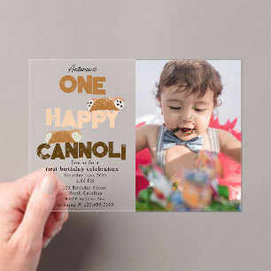 Une invitation à un cannoli heureux pour un premie