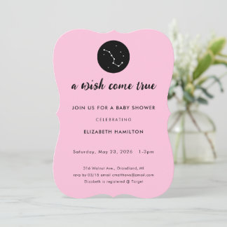 Une invitation à une Baby Shower pour une étoile f