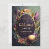 Une invitation à une célébration de Pâques élégant (Devant)