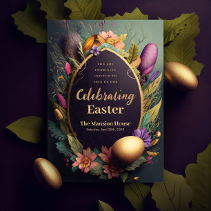 Une invitation à une célébration de Pâques élégant