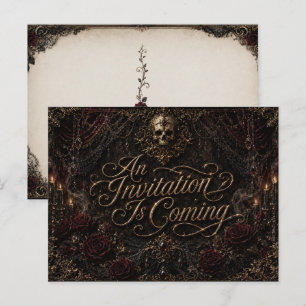 Une invitation arrive Carte gothique de bal d'Hall