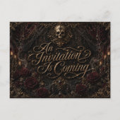 Une invitation arrive Carte gothique de bal d'Hall (Devant)