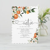 Une invitation au baby shower Little Cutie (Debout devant)