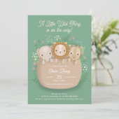 Une Invitation Baby shower Un Peu Sauvage (Debout devant)
