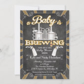 Une invitation BBQ pour couples "Bébé en route" (Devant)
