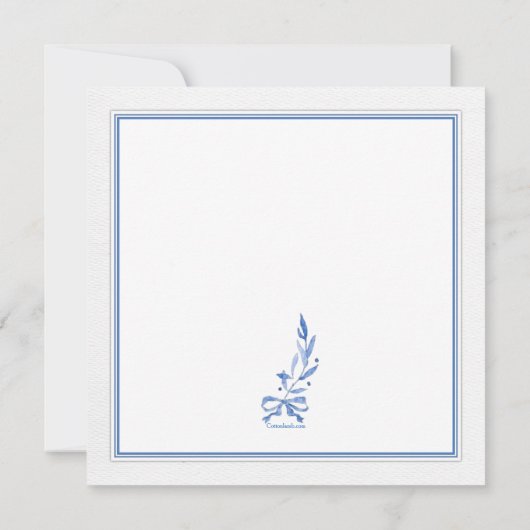 Une invitation bleue (Dos)