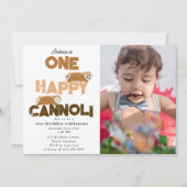 Une invitation Cannoli joyeuse pour 1er Premier an (Devant)