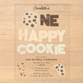 Une invitation Cookie Happy pour un 1er anniversai (Recto)