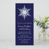 Une invitation d'anniversaire 50 ans d'hiver bleu (Debout devant)