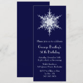 Une invitation d'anniversaire 50 ans d'hiver bleu (Devant / Derrière)