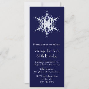 Une invitation d'anniversaire 50 ans d'hiver bleu