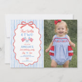Une invitation d'anniversaire de 2 ans pour une fi (Devant)