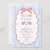Une invitation d'anniversaire de 2 ans pour une fi (Devant)