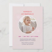 Une invitation d'anniversaire de licorne magique (Dos)