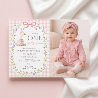 Une invitation d'anniversaire de One Silly Goose B