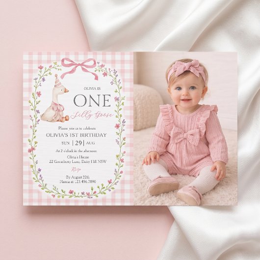 Une invitation d'anniversaire de One Silly Goose B