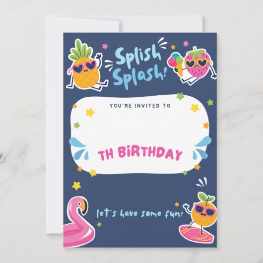 Une invitation d'anniversaire inoubliable (Devant)