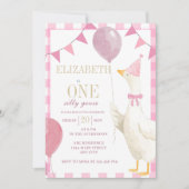 Une Invitation d'anniversaire One Silly Goose à ca (Devant)