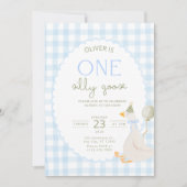 Une Invitation d'anniversaire One Silly Goose à ca (Devant)
