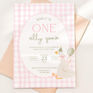 Une Invitation d'anniversaire One Silly Goose à ca