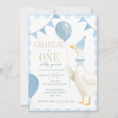 Une invitation d'anniversaire One Silly Goose à ca (Devant)