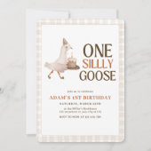 Une invitation d'anniversaire One Silly Goose, Gar (Devant)