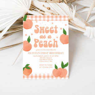 Une invitation d'anniversaire One Sweet Peach