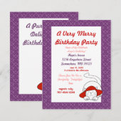 Une invitation d'anniversaire parfaitement charman (Devant / Derrière)