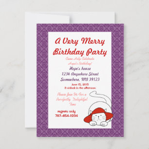 Une invitation d'anniversaire parfaitement charman