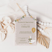 Une invitation d'anniversaire pastel de l'oie farf