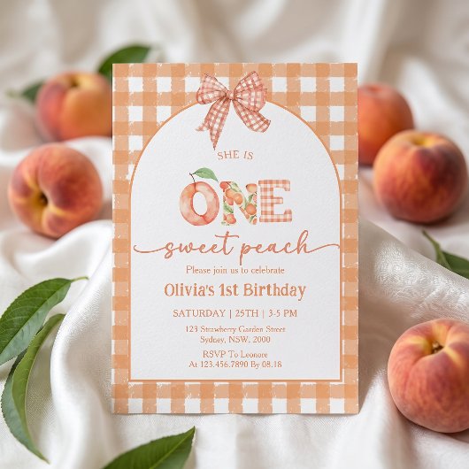 Une invitation d'anniversaire pour fille en vichy 