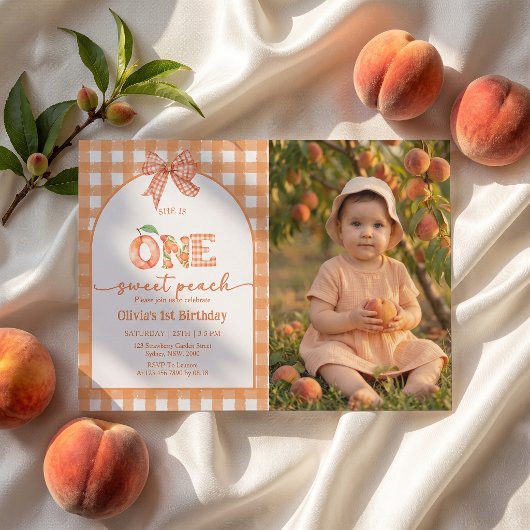 Une invitation d'anniversaire pour fille en vichy 