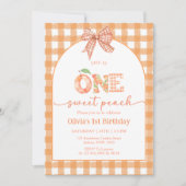Une invitation d'anniversaire pour fille en vichy  (Devant)