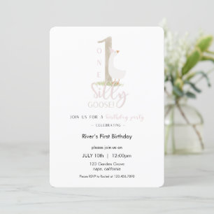 Une invitation d'anniversaire pour une oie idiote