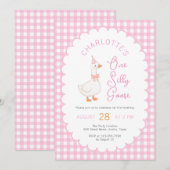 Une invitation d'anniversaire rustique rose à carr (Devant / Derrière)