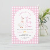 Une invitation d'anniversaire rustique rose à carr (Debout devant)