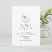 Une invitation d'anniversaire vintage Daisy Une Oi (Debout devant)