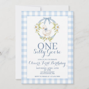 Une invitation d'anniversaire vintage One Silly Go