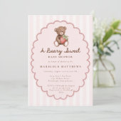 Une invitation de baby shower à la douceur fruitée (Debout devant)