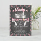 Une invitation de BBQ pour couples "Un bébé est en (Debout devant)