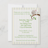 Une Invitation De Chouette De Baby shower (Dos)