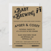 Une invitation de douche bébé sur le thème de la b (Devant)