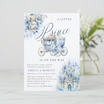 Une invitation de douche Royal Blue Little Prince