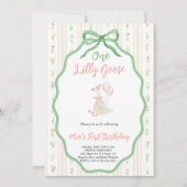 Une invitation de fête d'anniversaire florale d'oi (Devant)